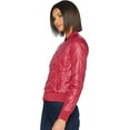 thumbnail image 2 of Romeo & Juliet Couture Padded Bomber Jacket Deep Berry Medium, 2 of 3