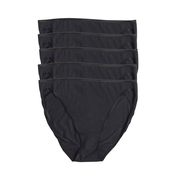 Felina | So Smooth Modal Hi Cut Panty | Hi Leg Opening Panties for Women | 5-Pack