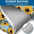 thumbnail image 4 of Blue Green Leaf Sunflower Pattern Bathroom Rugs Sets 3 Piece,Toilet Cover Set,Absorbent Non Slip Bathroom Mats Sets with U-Shaped Contour Rug Toilet Rug Set, 4 of 5