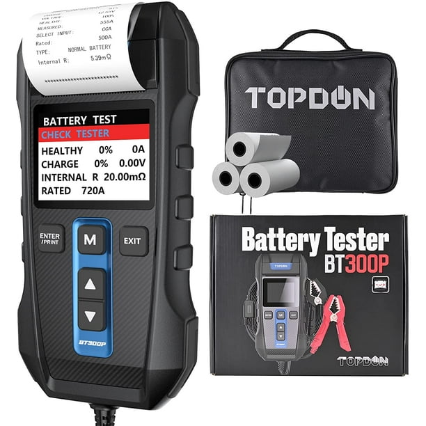 Car Battery Tester TOPDON BT300P 12V 24V 1002000CCA LeadAcid Battery