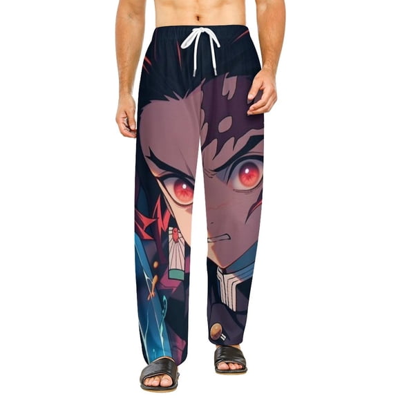 Demon Slayer Pajamas Pants 3D Printing Wide Leg PJ Pant Loungewear Casual Comfy Sleepwear Lounge Pants for Men WomenS