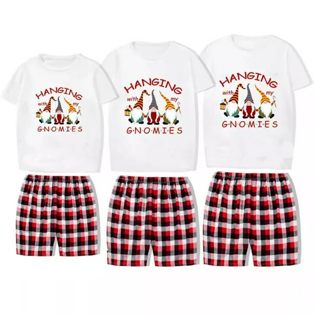 Pijamas navideños a juego para la familia, conjunto de Pijamas cortos con My Gnomies