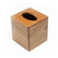 thumbnail image 4 of Teak Tissue Box Cover - 5-1/4" W x 5-5/8" H x 5-1/4" D, 4 of 5