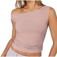 thumbnail image 6 of Womens Tank Tops $4.98 Plus Size Round Neck Sleeveless Solid Camisole Summer Tank Pink M, 6 of 6
