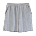 thumbnail image 6 of Goodtrade8 Womens Shorts & Tops PJS 2 Pieces Casual Homewear Solid Color Loungewear Homewear PJS Summer Short Sleeve Pajamas Set for Women Home, 6 of 9