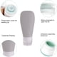 thumbnail image 4 of Juego de 4 botellas de viaje de silicona para contenedores de artículos de tocador, botellas portátiles recargables a prueba de fugas para cosméticos, champú, acondicionador para el cabello, loción, 4 of 6