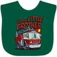 thumbnail image 3 of Inktastic Little Brother Fire Truck Boys Baby Bib, 3 of 4