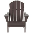 thumbnail image 4 of Polytrends  Laguna Hdpe All Weather Outdoor Patio Foldable Adirondack Chairs Conversation Set (5-Piece Set) Dark Brown, 4 of 5