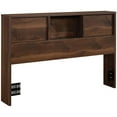 thumbnail image 1 of Pemberley Row Engineered Wood Grand Walnut Headboard Rectangular Adjustable Shelves 61.06"W Unassembled, 1 of 14