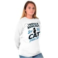 thumbnail image 5 of Crazy Cat Ladies Funny Gym Workout Women's Long Sleeve T Shirt Brisco Brands S, 5 of 6