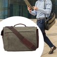 thumbnail image 4 of Bolso de hombro para hombre Salvador Bolso cruzado de lona a la moda Verde, 4 of 8