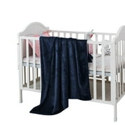 SB Baby Crib Blanket - 46 X 34" Silky Soft and Cozy, Flannel Fleece Velvet for Crib, Bassinet, Stroller, Car Seat