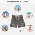 thumbnail image 6 of FORMRS Boys Swim Trunks Quick Dry Mesh Lining Beach Boardshorts, Sizes XS-XL, Halloween Houses Pattern, 6 of 7