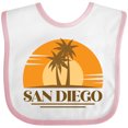 thumbnail image 3 of Inktastic San Diego California Retro Sunset Boys or Girls Baby Bib, 3 of 4