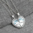 thumbnail image 2 of 2 Pcs Matching Friendship Gifts Necklaces for Women Girls Dolphin Necklace Half Heart Pendant Necklaces for Best Friends best friend Besties Necklace Connecting Necklaces, 2 of 6