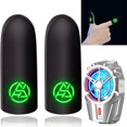 thumbnail image 4 of Likrtyny 2 Uds Cubierta Dedo Antideslizante Luminoso Controlador Juego Pulgar Guantes para PUBG Mobile, 4 of 8