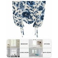 thumbnail image 6 of Navy Blue Botanical Peony Tie Up Curtains for Window, Thermal Insulated Balloon Shade Adjustable Rod Pocket Curtains Valance Panels for Kitchen Bathroom Cafe 42 x 45 Vintage Floral Blossom, 6 of 6