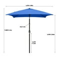 thumbnail image 6 of Ultrashades 6.5 ft Square Outdoor Patio Market Umbrella with Push Button Tilt and Crank Handle, Blue, 6 of 7