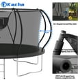 thumbnail image 4 of Kacho Trampoline 12FT 14FT, 1200LBS Trampoline for 1-2 Adults and 4-5 Kids, Heavy Duty Trampoline with Enclosure Net, Trampoline with Basketball Hoop, Ladder, Outdoor Round Trampoline No Gap Design, 4 of 8