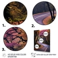 thumbnail image 3 of Designart "Shades of Purple Pathway into the Forest I" Landscapes Canvas Wall Art - Modern Pink Road Entryway Wall Art Print, 3 of 6
