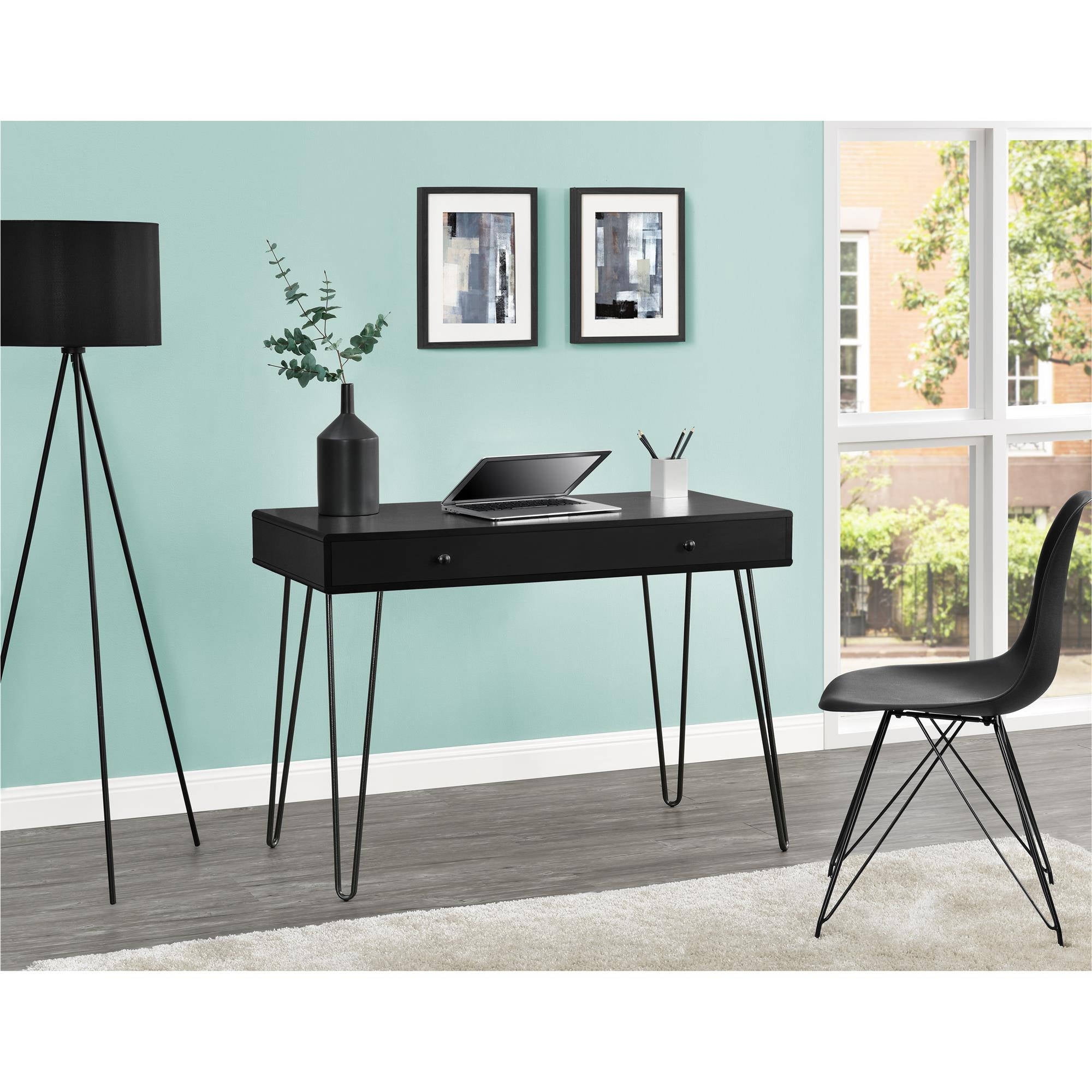 Ameriwood Home Owen Retro Student Desk Black