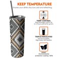 thumbnail image 6 of 20oz Brown Geometric Triangle Diamond Pattern Skinny Tumblers Stainless Steel Tumbler with Lid and Straw,Vacuum Insulated Double Wall Travel Tumbler Cups with Cleaning Brush for Coffee,Tea, 6 of 6