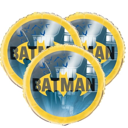 Batman Foil Balloons, 18in, 3ct