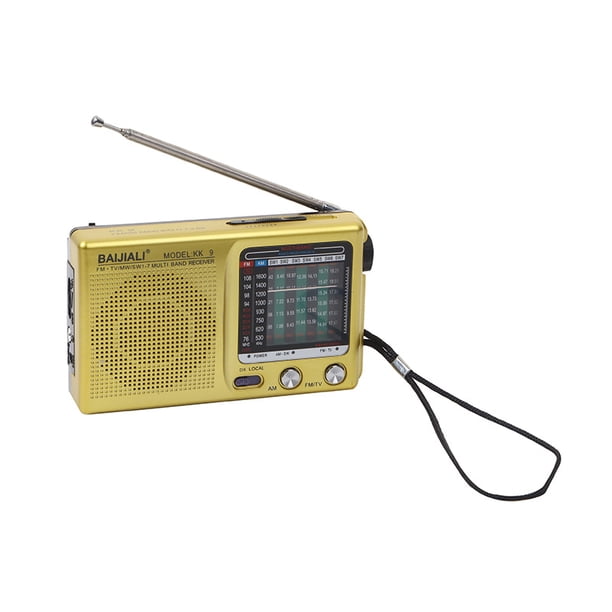 Radio vintage de banda completa, radio retro portátil, mini radio multifunción