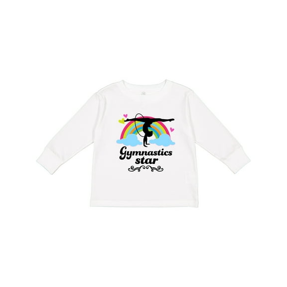 Inktastic Gymnastics Star Girls Long Sleeve Toddler T-Shirt