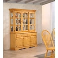 thumbnail image 2 of Sunset Trading Oak Selections Wood Treasure Buffet and Lighted Hutch in Oak, 2 of 5