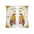 thumbnail image 2 of Sunflower Truck Sheer Curtains 72 Inches Long 2 Panels Set, Window Sheer Curtains for Living Room/Bedroom, Summer Botanical Elegant Pastoral Floral Light Filtering Rod Pocket Curtain 52''x72''x2, 2 of 8
