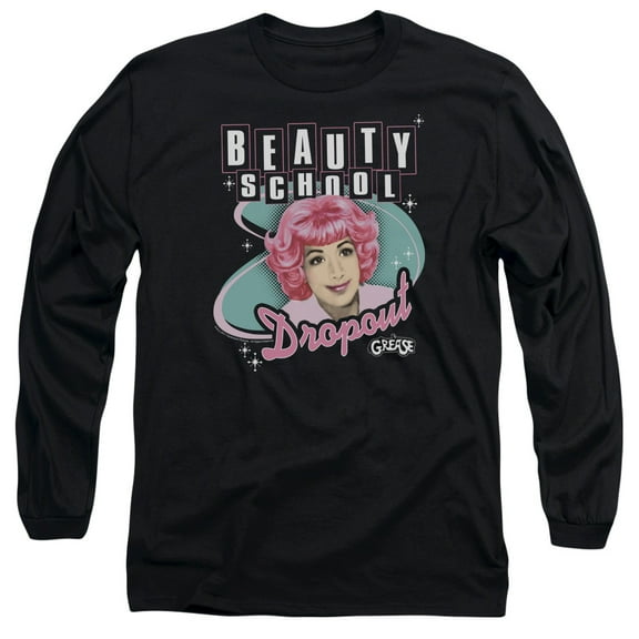Grease Beauty School Dropout Long Sleeve Adult 18/1 T-Shirt Black