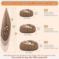 thumbnail image 4 of Bean Bag Cover (No Filler), Faux Fur Beanbag Chairs Covers Only, Stuffed Animal Storage Bean Bag, Giant Washable Beanbag Cover Without Filling, 6FT, Khaki, 4 of 13