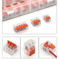 thumbnail image 3 of LigoWave 114Pcs/Set Cable Connector Wire 2/3/5 Way Junction Compact Box Universal Connectors Quick Terminals,Orange, 3 of 11