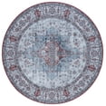 thumbnail image 3 of Safavieh Tucson Nazca Oriental Machine Washable Area Rug, Light Blue/Rust, 6' x 6' Round, 3 of 13