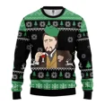 thumbnail image 4 of Ropa de otoño e invierno Suéter feo de Navidad con meme de Leo DiCaprio que ríe Regalo de Papá Noel Jersey para hombre 2024 Sudadera 3D, 4 of 5