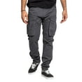 thumbnail image 1 of ZAXARRA Men Cargo Pants with Pockets Solid Color Loose Drawstring Jogger Sweatpants Casual Trousers for Streetwear, 1 of 5