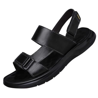 CQONEPT Mens Faux-Leather Sandals Open Toe Athletic Sport 