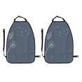thumbnail image 2 of Uemuo White Dandelion Printed Car Back Seat Protector,2 Pcs Backseat Car Organizer, Kick Mats Back Seat Protector , Back Seat Organizer for Kids, 2 of 8