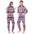 thumbnail image 4 of Notus Unisex Adult Fleece Hooded Zip Up One Piece Pajama Jumpsuit Sleepwear & Loungewear Pompom XL, 4 of 6