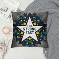thumbnail image 2 of Creowell Quote Throw Pillow Cover  I Am Strong and Fast Decorative Square Pillow Case for Home Bedroom Living Room Cushion Cover White, 2 of 5