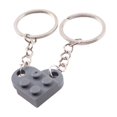 thumbnail image 1 of Couple Heart Keychain Set Brick Heart Keychain For Boyfriend Girlfriend Xmas Gifts, 1 of 4