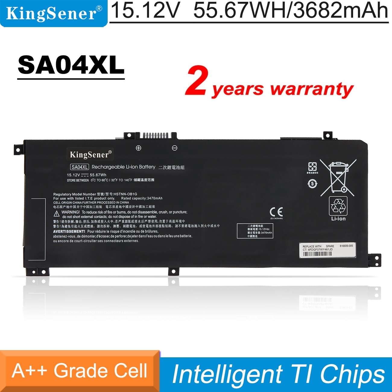 Replacement Laptop Battery BTY-M6K For MSI GF75 Thin, GF63 Thin, GS63VR, GS73VR - 11.4V 4600mAh