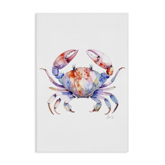 Stupell Industries Coastal Tide Dancer Crab Canvas Art, 16 x 24, by Shelly Craig