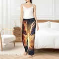 thumbnail image 4 of Salouo Red And Gray Flame Fox Print Women's Pajama Pants Casual Loose Sweatpants PJs Flowy Pants Drawstring Palazzo for Women Wide Leg Pants Lounge Pajama -, 4 of 8