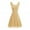 Yellow, variant on Plus Size Women formal Wedding Bridesmaid High-waist Party Ball Prom Gown Cocktail Dress Yellow XXXXXL(XXXXXL)