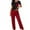 Red, variant on Kaemgyyd Pajama Sets for Women 2 Piece Set Short Sleeve V Neck Tops with Long Printed Pants Lounge Pj Sets Sleepwear