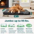 thumbnail image 3 of Furhaven XL Orthopedic Dog Bed Water-Resistant Indoor/Outdoor Logo Print Oxford Polycanvas Mattress w/ Removable Washable Cover - Stone Gray, Jumbo, 3 of 9