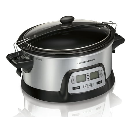Hamilton Beach - FlexCook 6qt Digital Slow Cooker - Silver