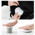 thumbnail image 4 of Tazas de agua plegables, tazas de café, mejoradas, tapa de taza sellada reforzada, taza de viaje para acampar de 12 oz (gris), 4 of 5